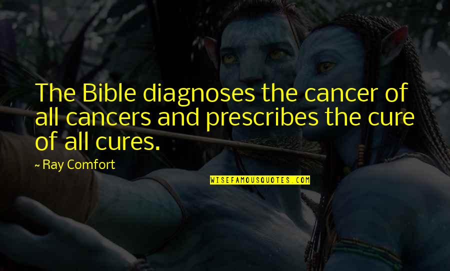 Saloonkeeper Quotes By Ray Comfort: The Bible diagnoses the cancer of all cancers