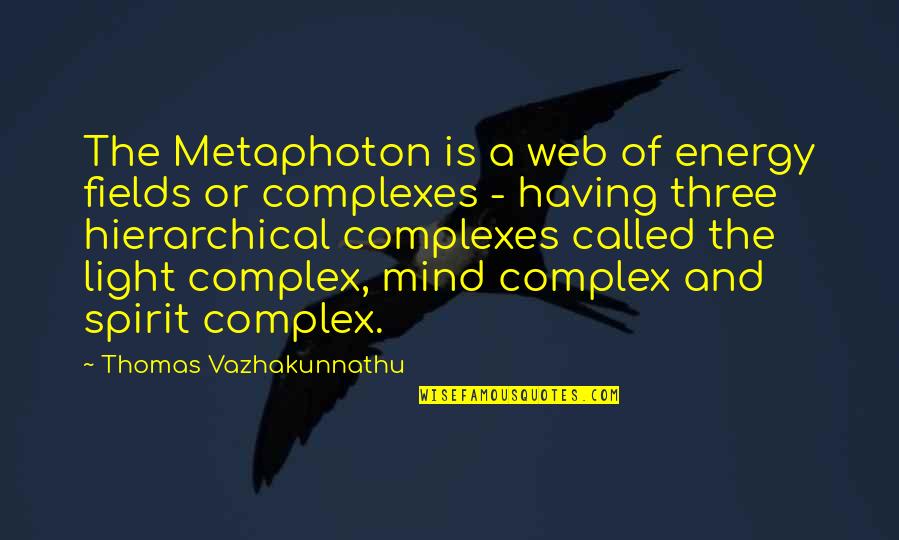 Saltara In English Quotes By Thomas Vazhakunnathu: The Metaphoton is a web of energy fields Saltara In English Quotes By Thomas Vazhakunnathu: The Metaphoton is a web of energy fields