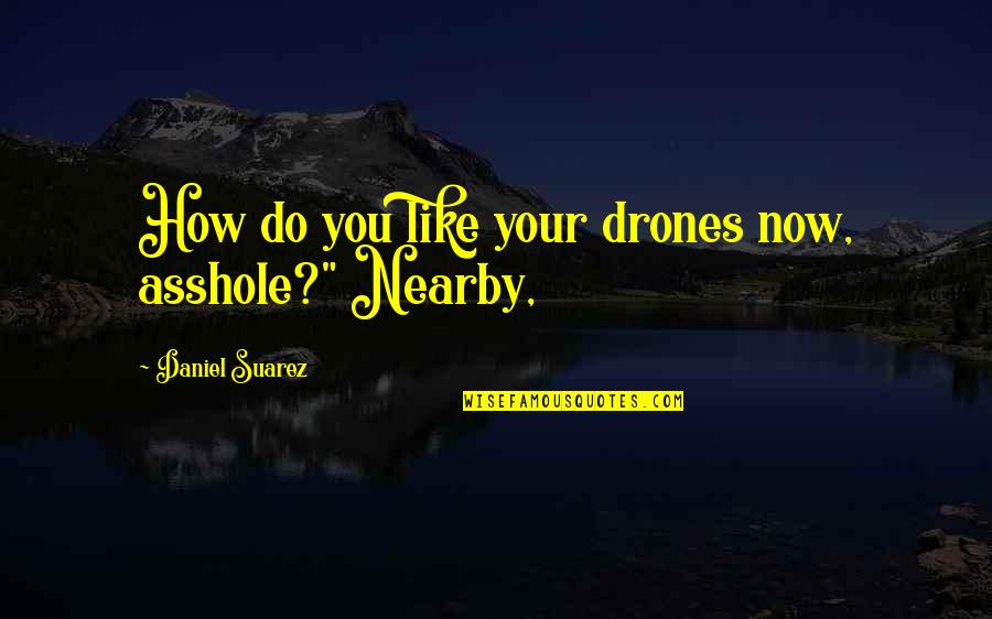 Salusala Quotes By Daniel Suarez: How do you like your drones now, asshole?" Salusala Quotes By Daniel Suarez: How do you like your drones now, asshole?"