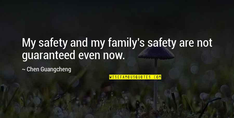 Salute To The Soldiers Quotes By Chen Guangcheng: My safety and my family's safety are not