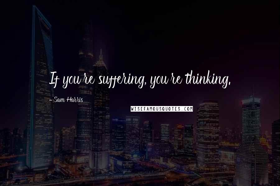 Sam Harris quotes: If you're suffering, you're thinking.