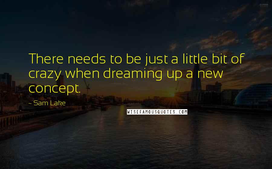 Sam Lake quotes: There needs to be just a little bit of crazy when dreaming up a new concept.