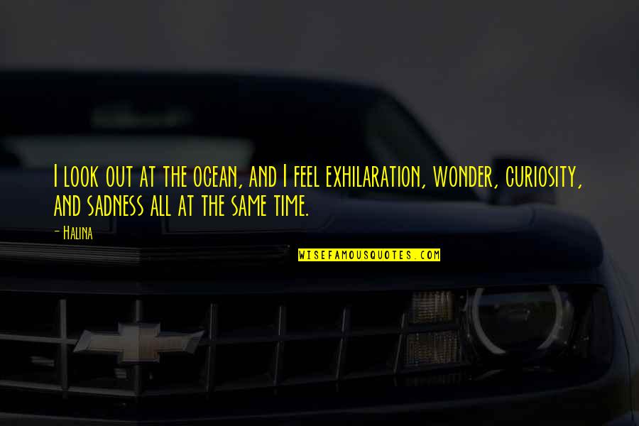 Samandra Diaz Quotes By Halina: I look out at the ocean, and I Samandra Diaz Quotes By Halina: I look out at the ocean, and I