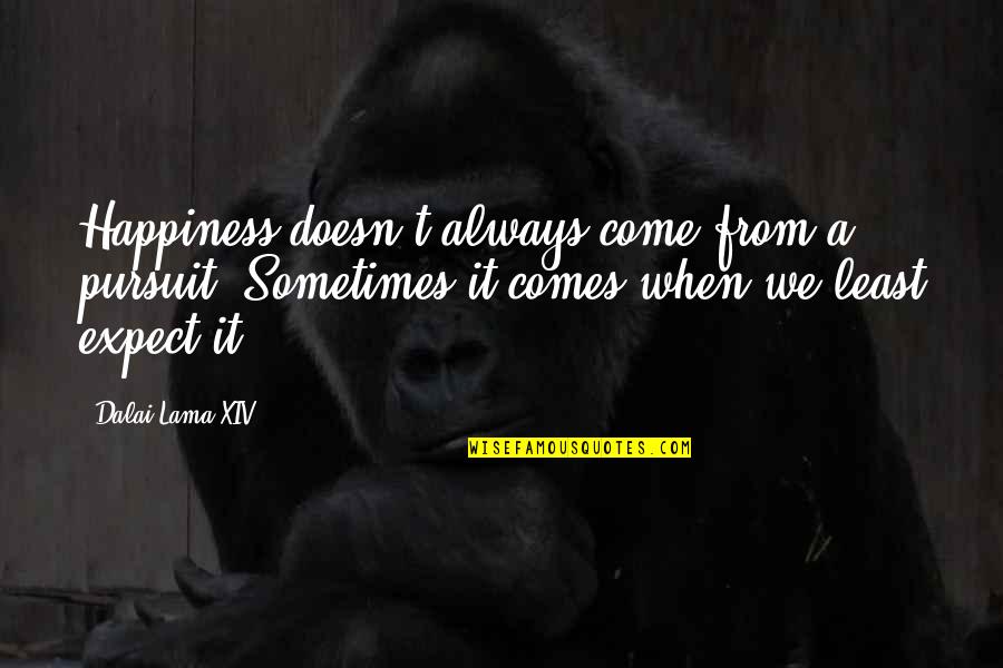 Samarco Inc Quotes By Dalai Lama XIV: Happiness doesn't always come from a pursuit. Sometimes