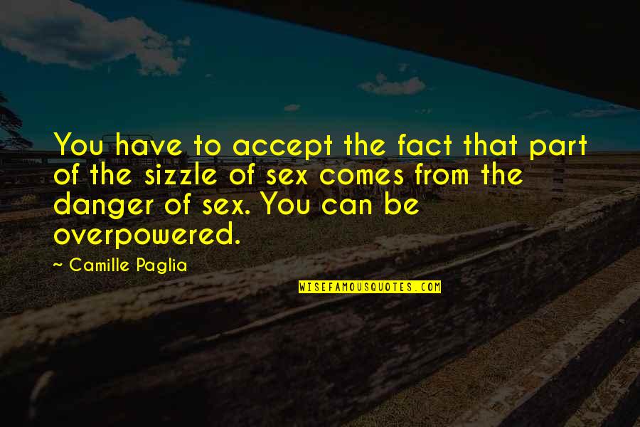 Samardala Quotes By Camille Paglia: You have to accept the fact that part Samardala Quotes By Camille Paglia: You have to accept the fact that part