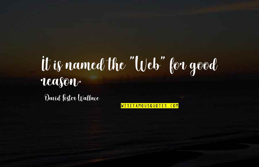 Samaricanin Quotes By David Foster Wallace: It is named the "Web" for good reason.