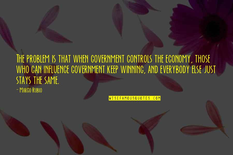 Sambar Animal Quotes By Marco Rubio: The problem is that when government controls the