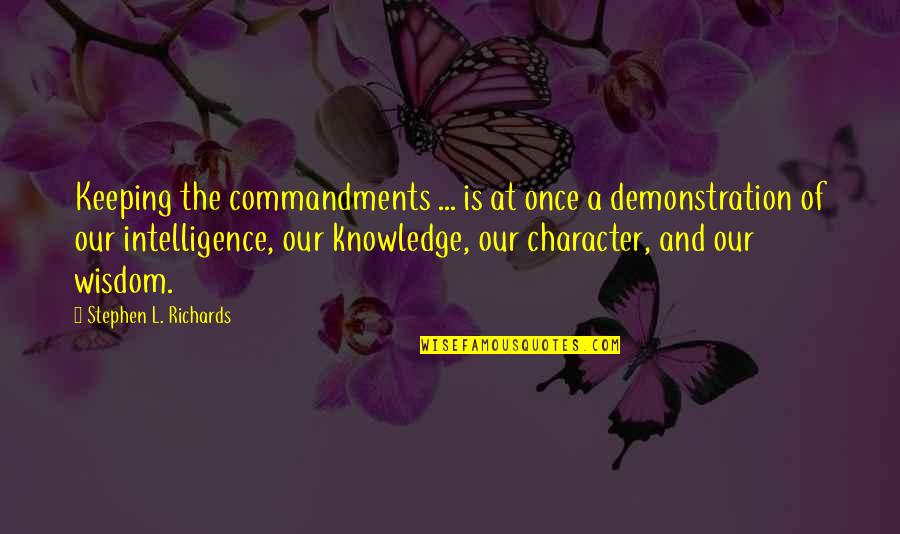 Samberg Of Snl Quotes By Stephen L. Richards: Keeping the commandments ... is at once a Samberg Of Snl Quotes By Stephen L. Richards: Keeping the commandments ... is at once a
