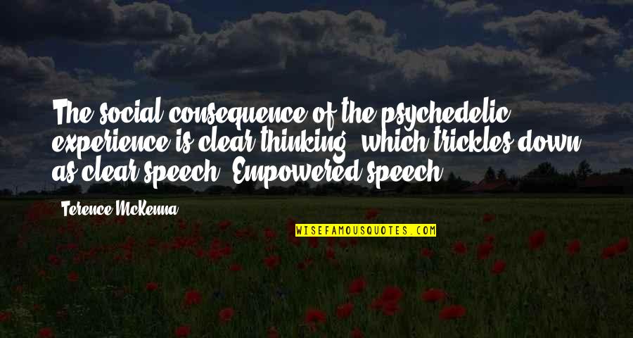 Samcam Quotes By Terence McKenna: The social consequence of the psychedelic experience is