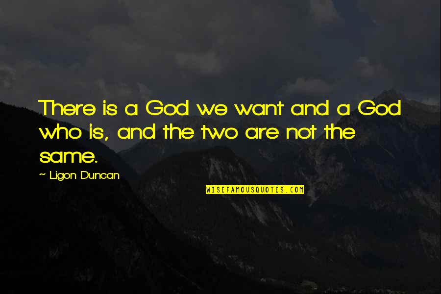 Same God Who Quotes By Ligon Duncan: There is a God we want and a