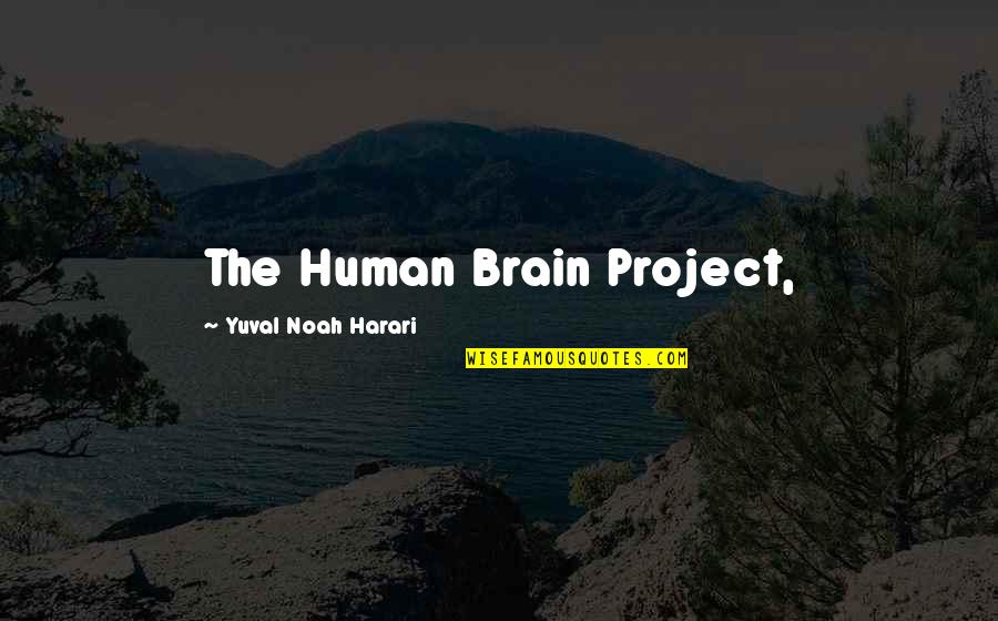 Same Hobby Quotes By Yuval Noah Harari: The Human Brain Project,