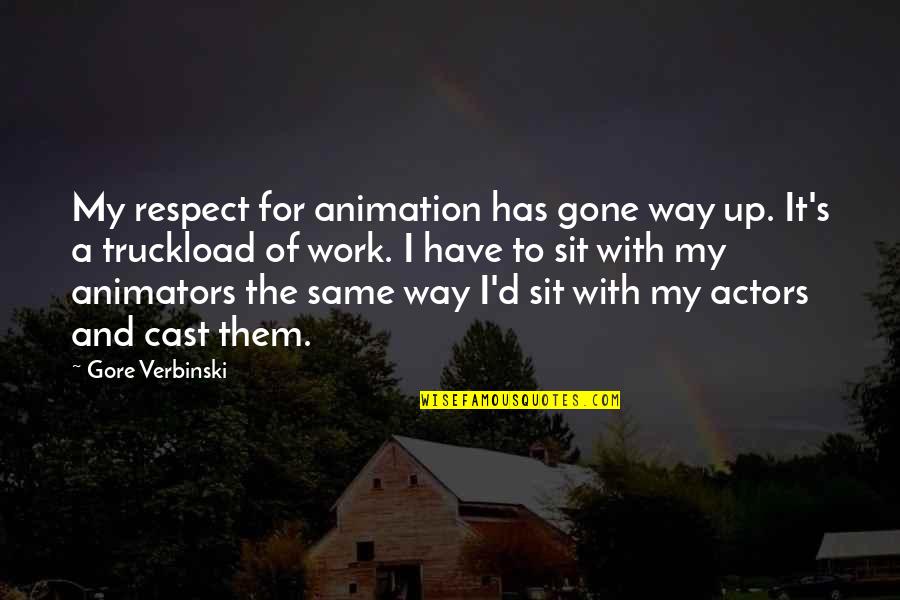 Same Respect Quotes By Gore Verbinski: My respect for animation has gone way up.