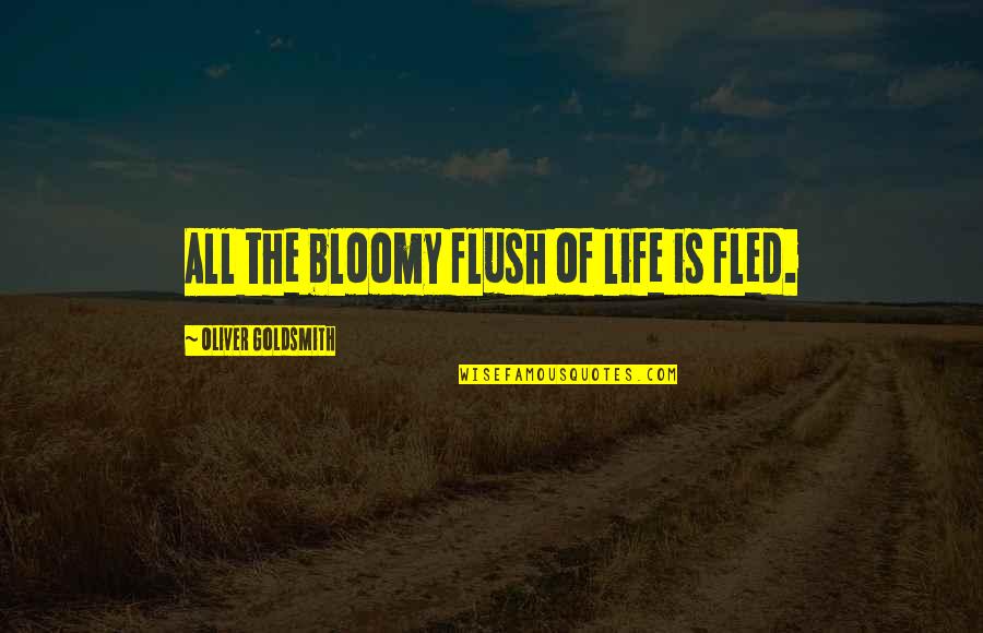 Samer Khouzami Quotes By Oliver Goldsmith: All the bloomy flush of life is fled.