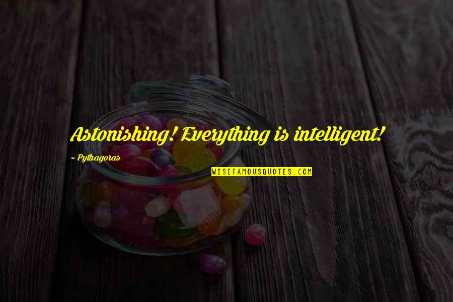 Samiya Quotes By Pythagoras: Astonishing! Everything is intelligent! Samiya Quotes By Pythagoras: Astonishing! Everything is intelligent!