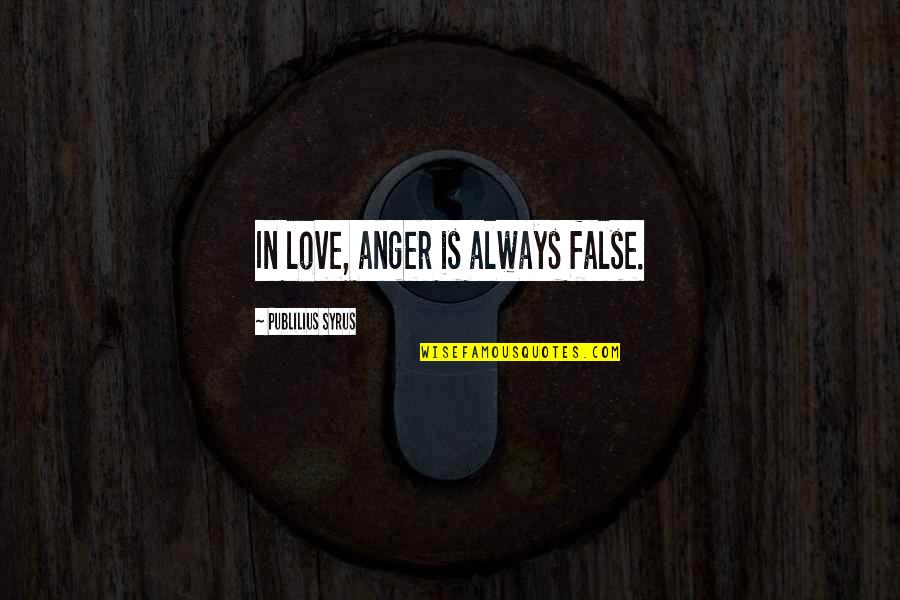 Sampermans Advocaat Quotes By Publilius Syrus: In love, anger is always false. Sampermans Advocaat Quotes By Publilius Syrus: In love, anger is always false.