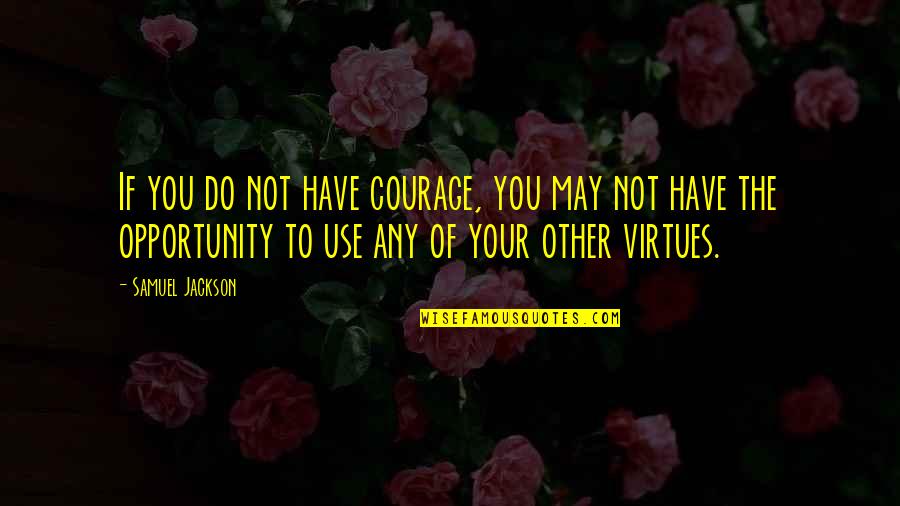 Samuel Jackson Quotes By Samuel Jackson: If you do not have courage, you may