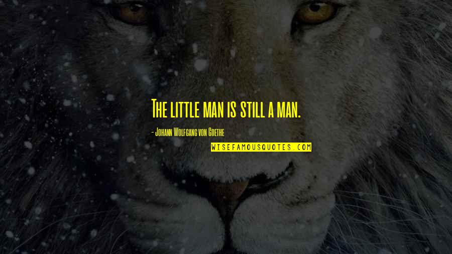 Samuel Morey Quotes By Johann Wolfgang Von Goethe: The little man is still a man. Samuel Morey Quotes By Johann Wolfgang Von Goethe: The little man is still a man.