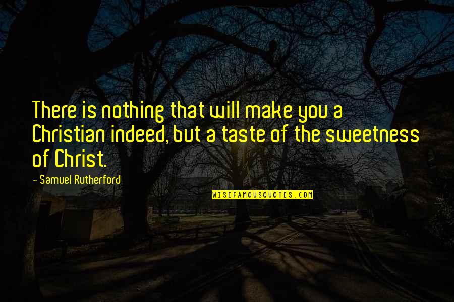 Samuel Rutherford Quotes By Samuel Rutherford: There is nothing that will make you a