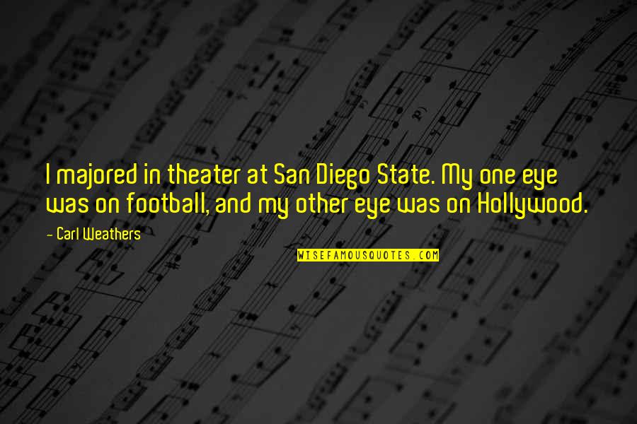 San Diego Quotes By Carl Weathers: I majored in theater at San Diego State.