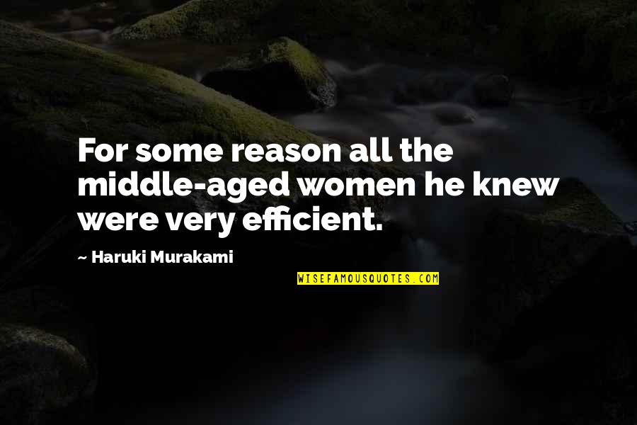 San Esteban Quotes By Haruki Murakami: For some reason all the middle-aged women he