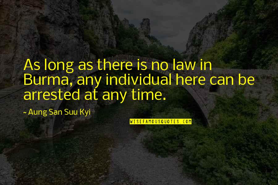 San Suu Kyi Quotes By Aung San Suu Kyi: As long as there is no law in