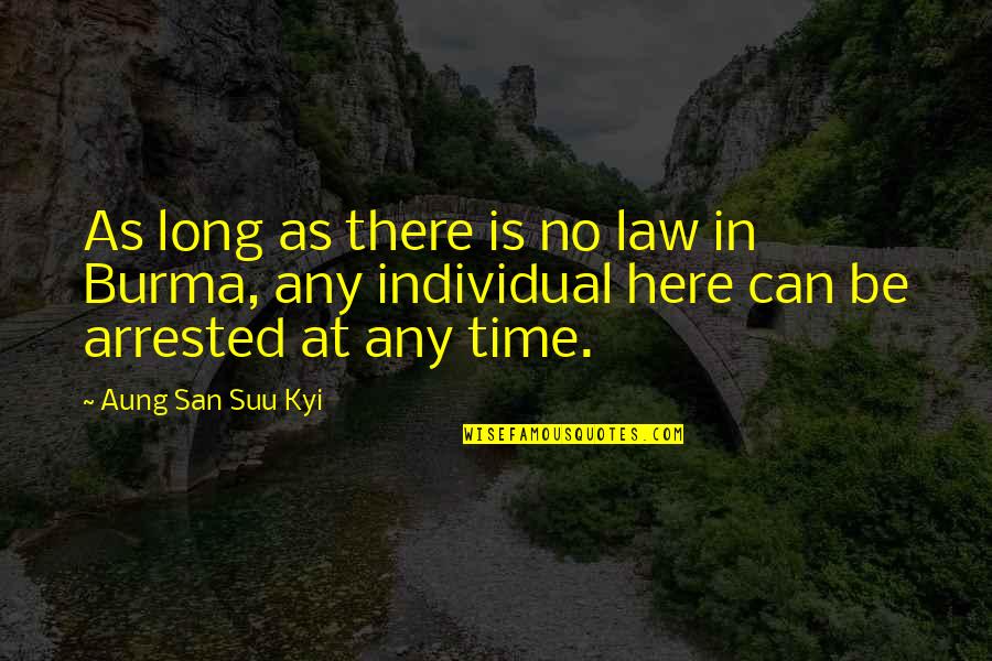San Suu Kyi Quotes By Aung San Suu Kyi: As long as there is no law in San Suu Kyi Quotes By Aung San Suu Kyi: As long as there is no law in