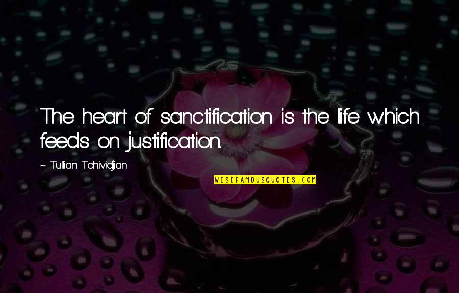 Sanctification Quotes By Tullian Tchividjian: The heart of sanctification is the life which