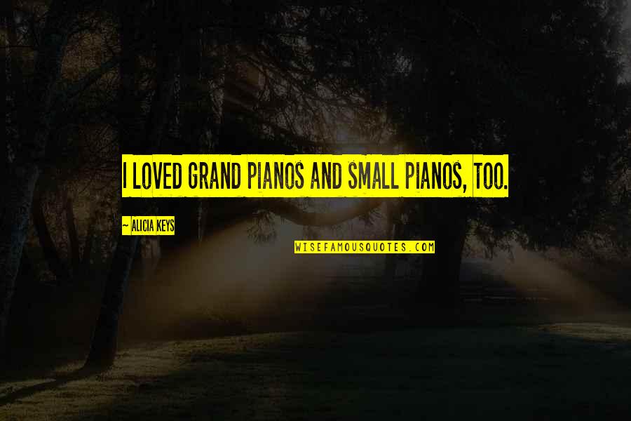 Sanctioning Process Quotes By Alicia Keys: I loved grand pianos and small pianos, too.