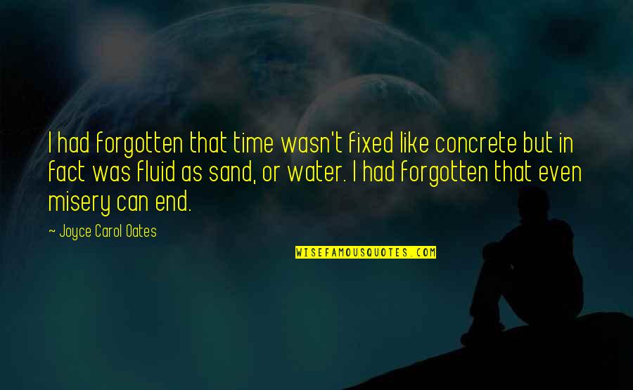 Sand And Time Quotes By Joyce Carol Oates: I had forgotten that time wasn't fixed like Sand And Time Quotes By Joyce Carol Oates: I had forgotten that time wasn't fixed like