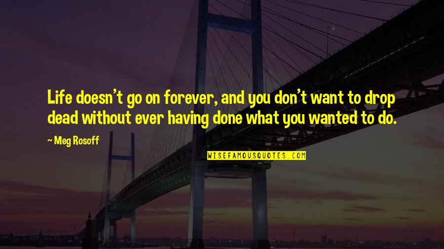 Sand Key Realty Quotes By Meg Rosoff: Life doesn't go on forever, and you don't Sand Key Realty Quotes By Meg Rosoff: Life doesn't go on forever, and you don't
