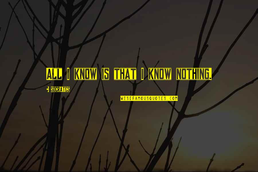 Sandeep Kakkar Quotes By Socrates: All I know is that I know nothing.