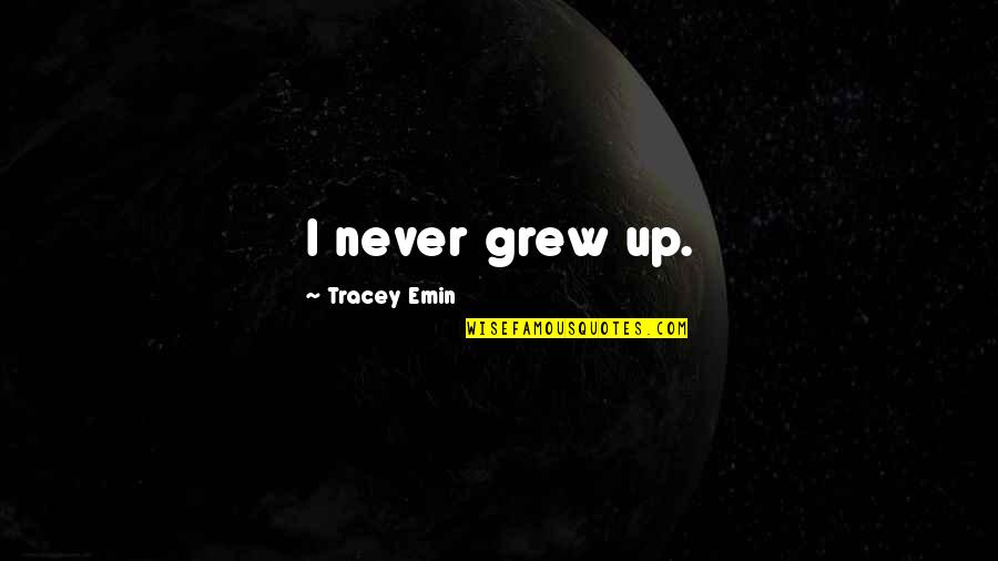 Sandefer Dental Quotes By Tracey Emin: I never grew up.