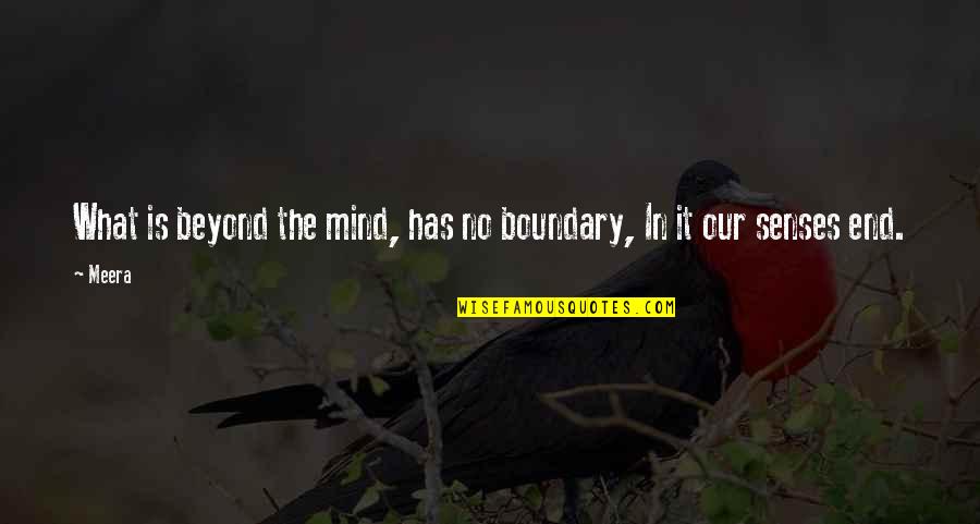 Sandella Cafe Quotes By Meera: What is beyond the mind, has no boundary,