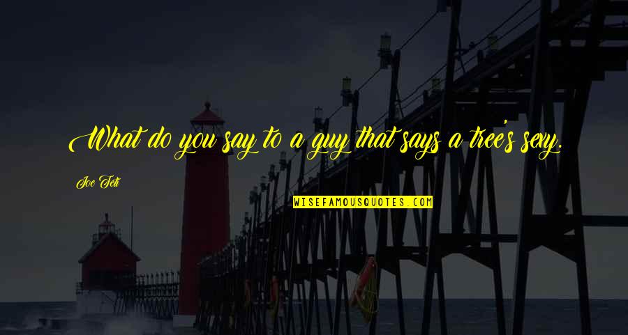 Sandero Bleu Quotes By Joe Teti: What do you say to a guy that
