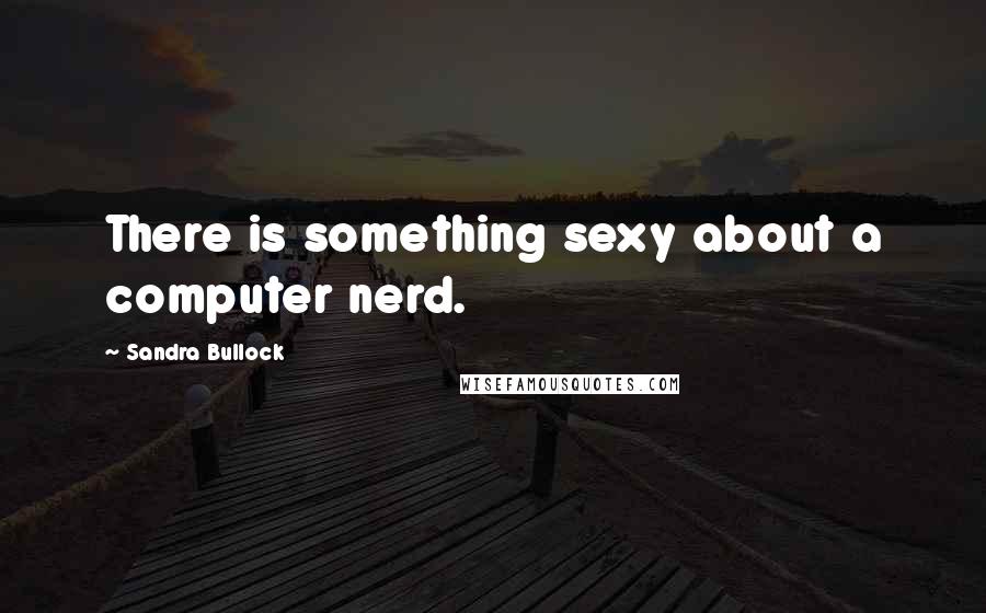 Sandra Bullock quotes: There is something sexy about a computer nerd.