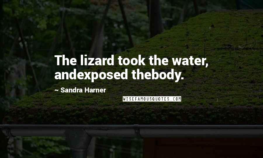 Sandra Harner quotes: The lizard took the water, andexposed thebody.