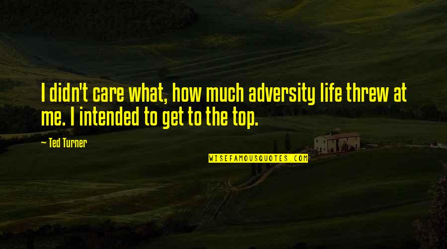Sandship Quotes By Ted Turner: I didn't care what, how much adversity life