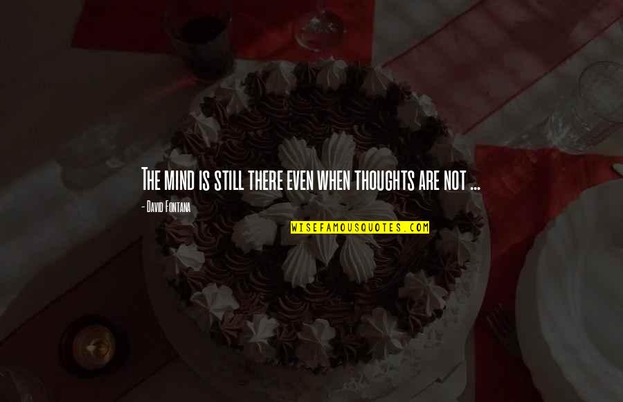Sandweiss Tree Quotes By David Fontana: The mind is still there even when thoughts Sandweiss Tree Quotes By David Fontana: The mind is still there even when thoughts