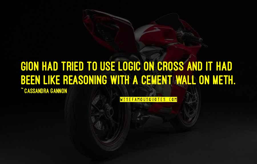 Sangavi Bath Quotes By Cassandra Gannon: Gion had tried to use logic on Cross Sangavi Bath Quotes By Cassandra Gannon: Gion had tried to use logic on Cross