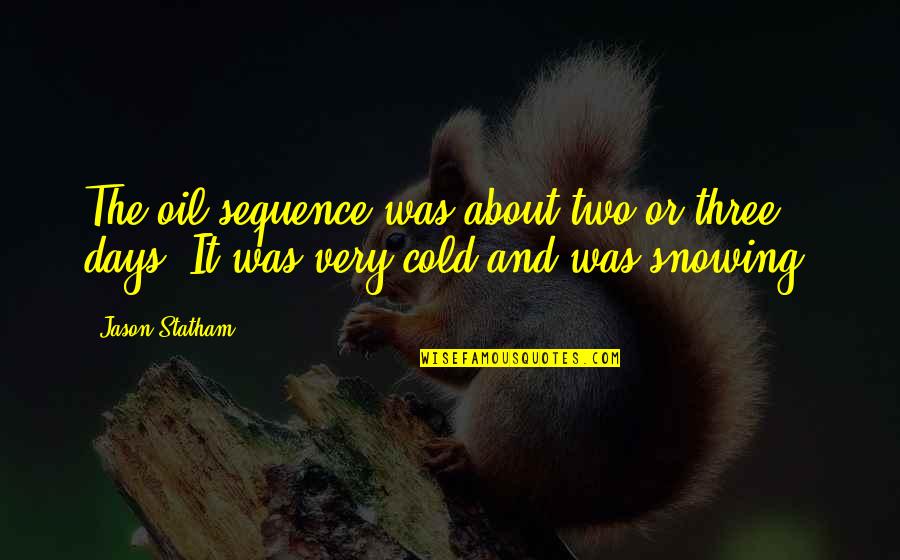 Sangele Wikipedia Quotes By Jason Statham: The oil sequence was about two or three