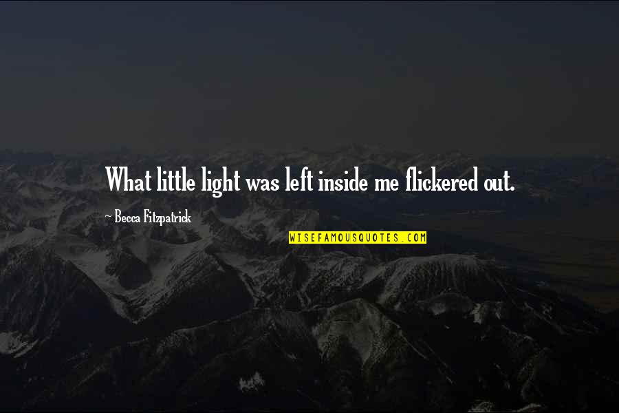 Sanghoon Park Quotes By Becca Fitzpatrick: What little light was left inside me flickered Sanghoon Park Quotes By Becca Fitzpatrick: What little light was left inside me flickered