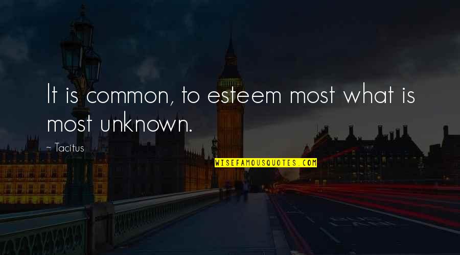 Sangkan Quotes By Tacitus: It is common, to esteem most what is