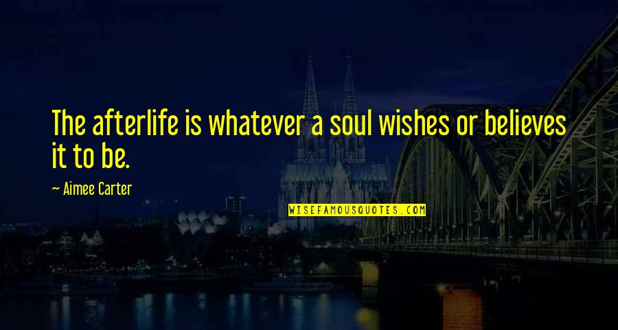 Sangrar Despues Quotes By Aimee Carter: The afterlife is whatever a soul wishes or