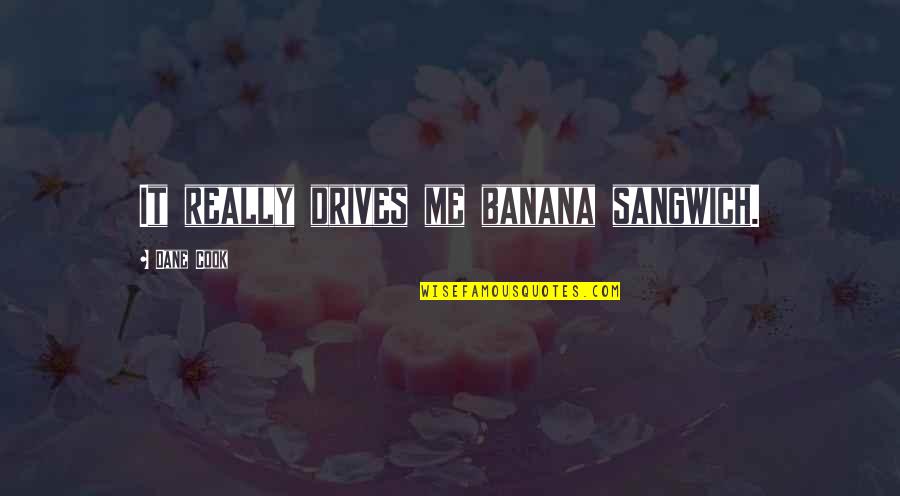 Sangwich Quotes By Dane Cook: It really drives me banana sangwich.