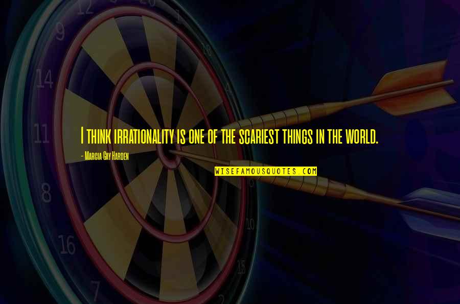 Sanistick Quotes By Marcia Gay Harden: I think irrationality is one of the scariest