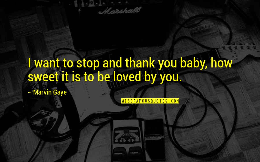 Sankara Thomas Quotes By Marvin Gaye: I want to stop and thank you baby,