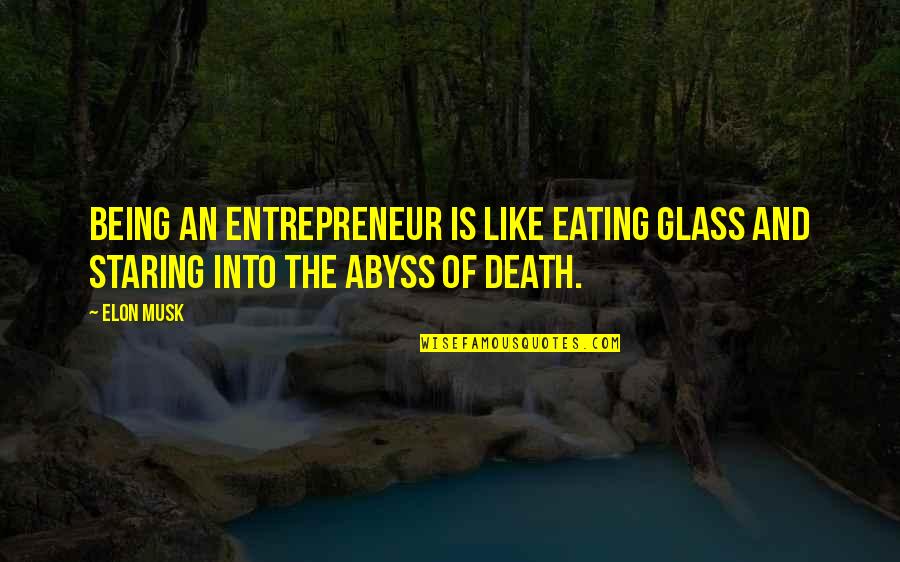 Sannazzaro Liceo Quotes By Elon Musk: Being an entrepreneur is like eating glass and