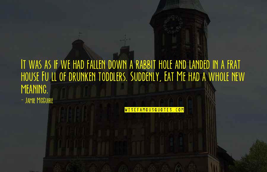 Sansa Famous Quotes By Jamie McGuire: It was as if we had fallen down Sansa Famous Quotes By Jamie McGuire: It was as if we had fallen down