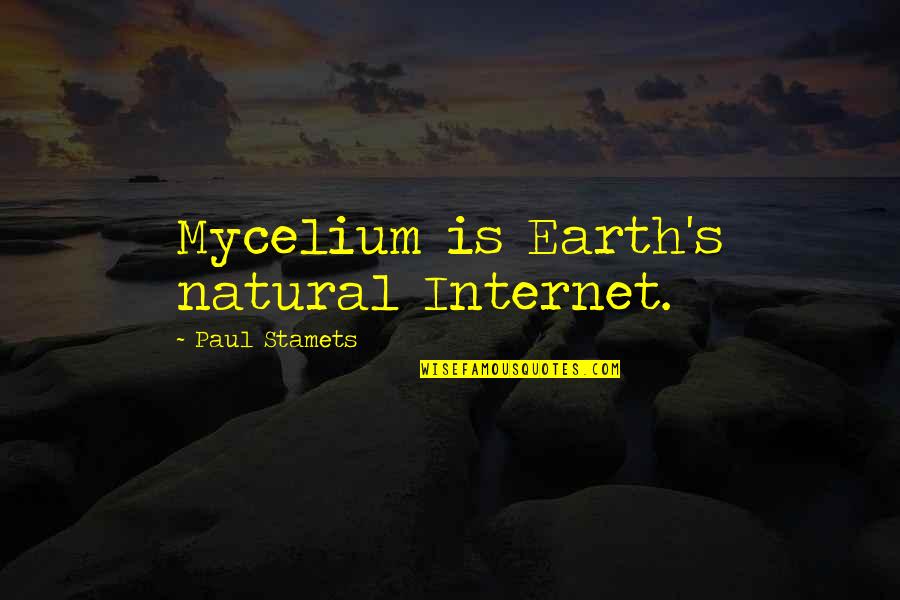 Sanseverina Lazar Quotes By Paul Stamets: Mycelium is Earth's natural Internet.