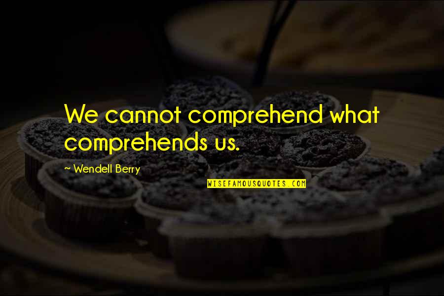 Sansnatiz Quotes By Wendell Berry: We cannot comprehend what comprehends us.